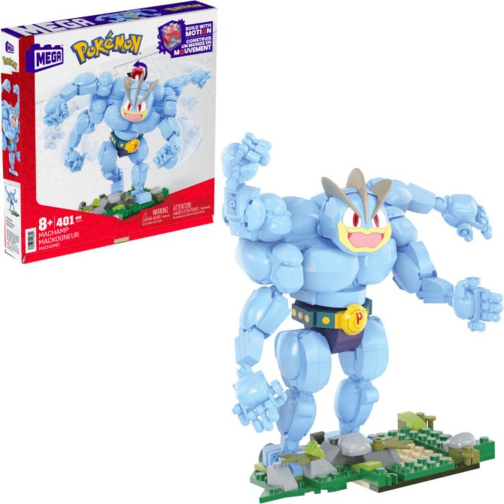 MEGA BLOKS Pokemon: Machamp, 401 Piece Building Toy Set  COLLECTIBLES